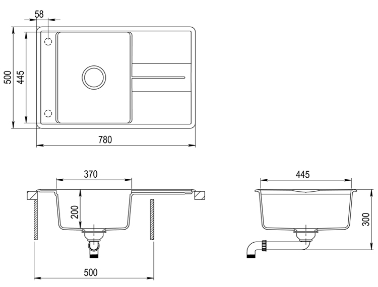 Схема с размерами