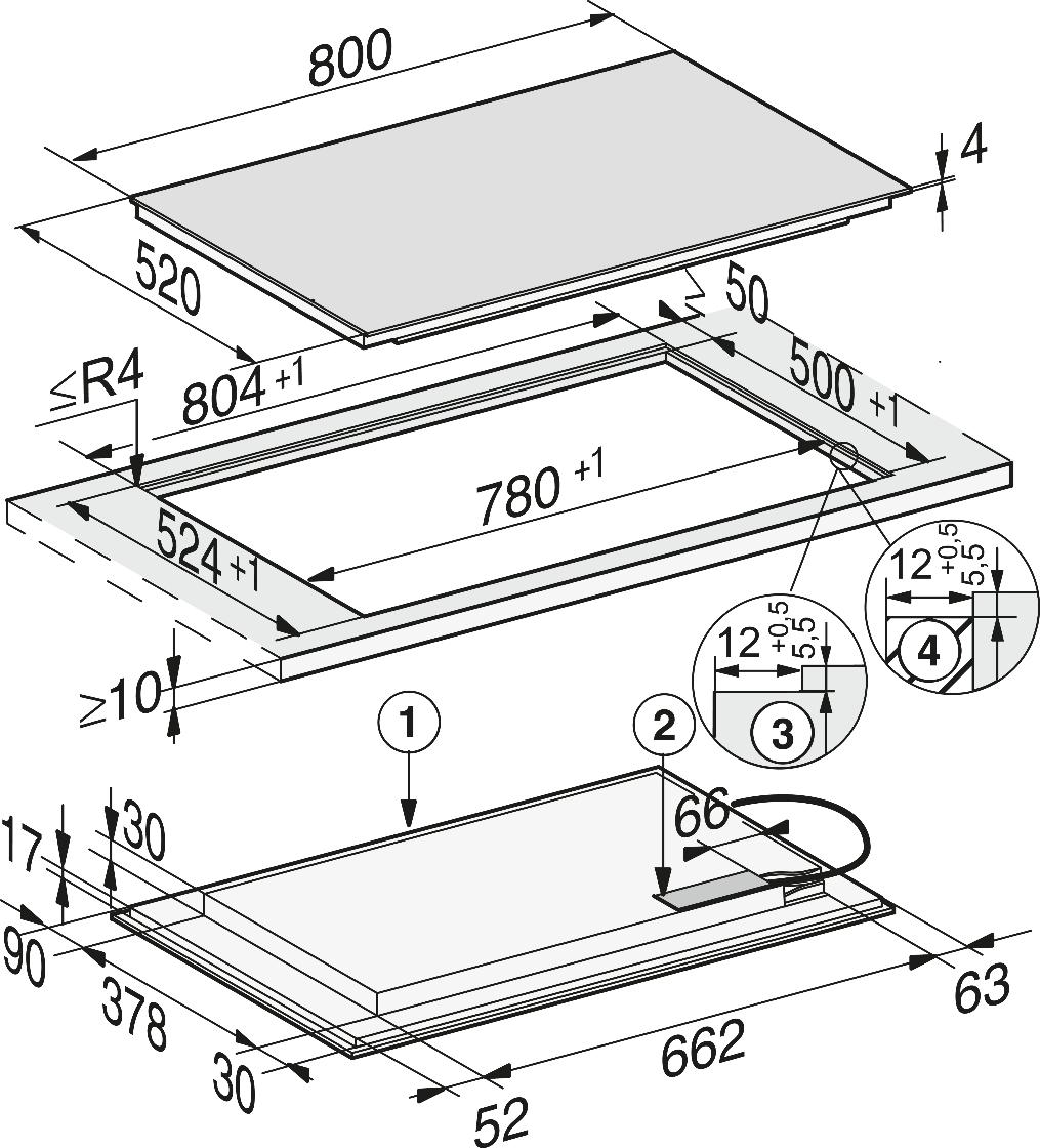 Схема встраивания с размерами