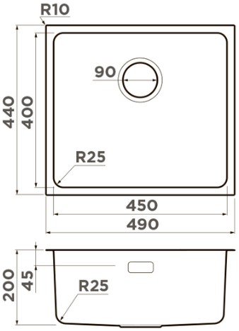 Схема с размерами