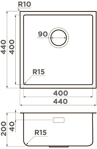 Схема с размерами