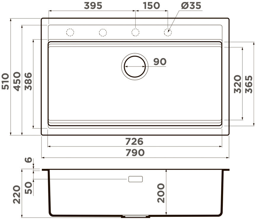 Схема с размерами