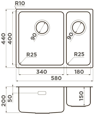 Схема с размерами