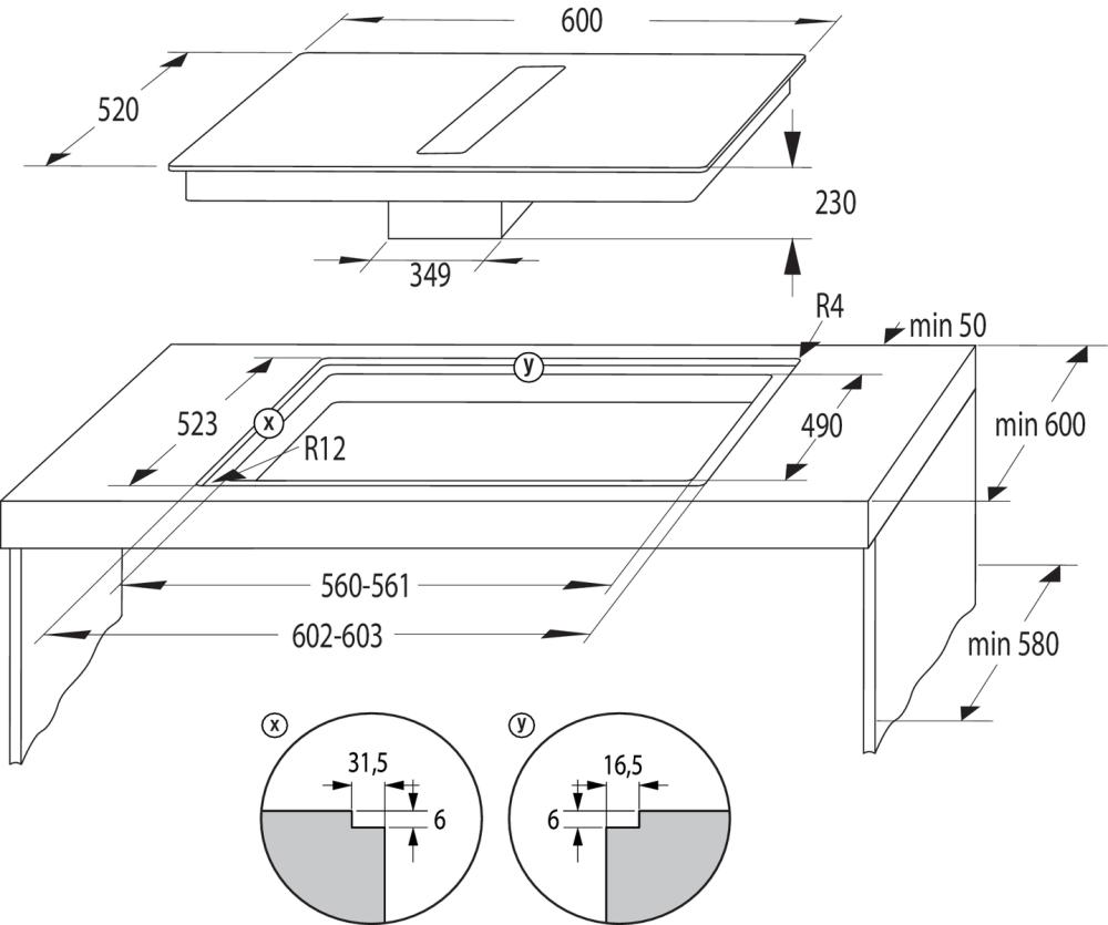 Схема с размерами