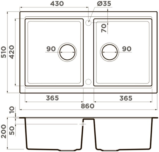 Схема с размерами