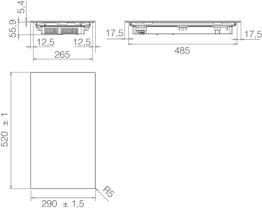 Схема с размерами
