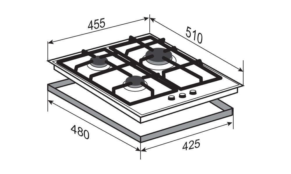 Схема встраивания с размерами