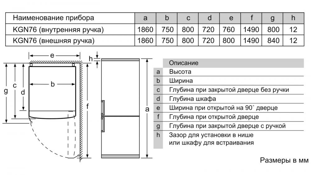 Схема с размерами