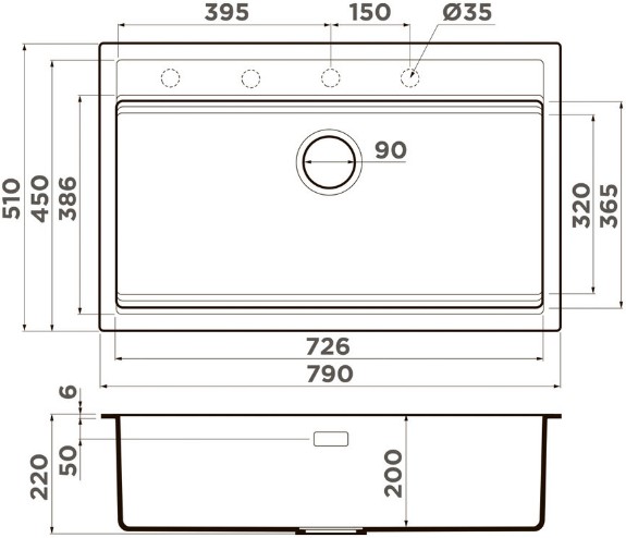 Схема с размерами