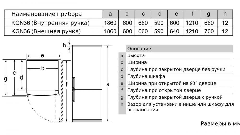 Схема с размерами