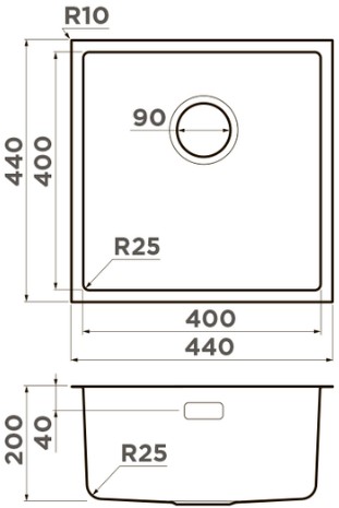 Схема с размерами