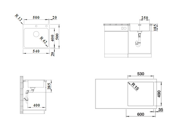 Схема с размерами