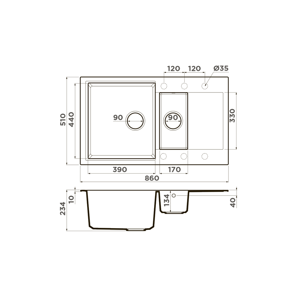 Схема с размерами