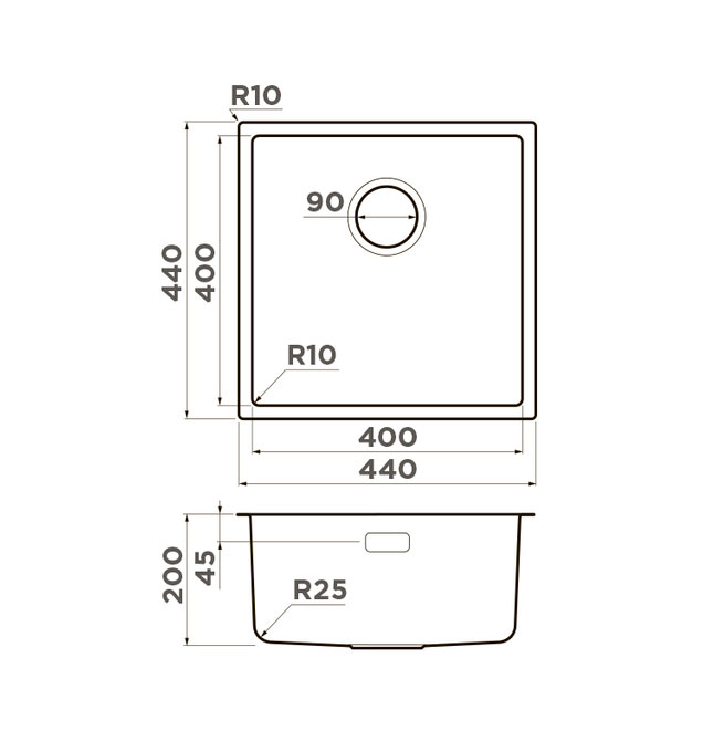 Схема с размерами