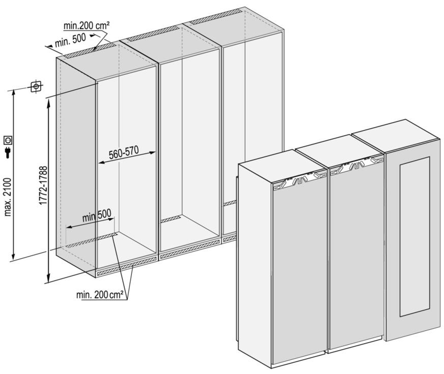 Схема встраивания с размерами