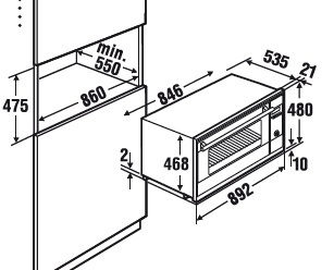 Схема встраивания с размерами