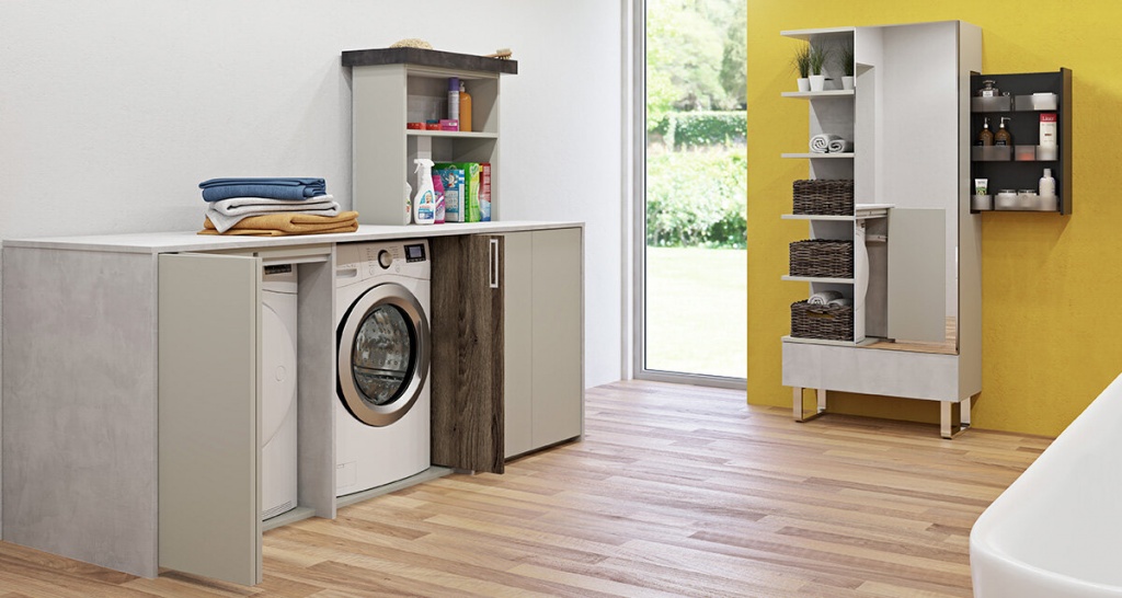 Стиральная машина на кухне под столешницей Стиральная машина на кухне под столешницей