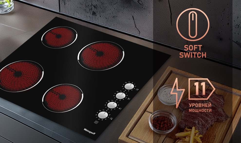 Электрические варочные панели с механическим управлением Электрические варочные панели с механическим управлением