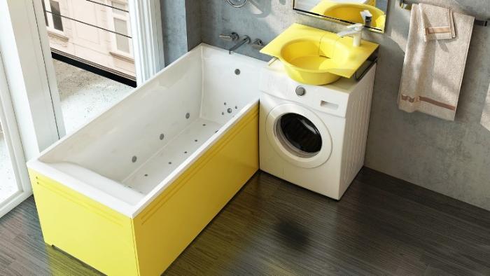 Стиральная машина в интерьере  Стиральная машина в интерьере