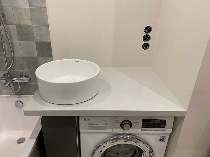 Встраиваемая стиральная машина в ванной  Встраиваемая стиральная машина в ванной