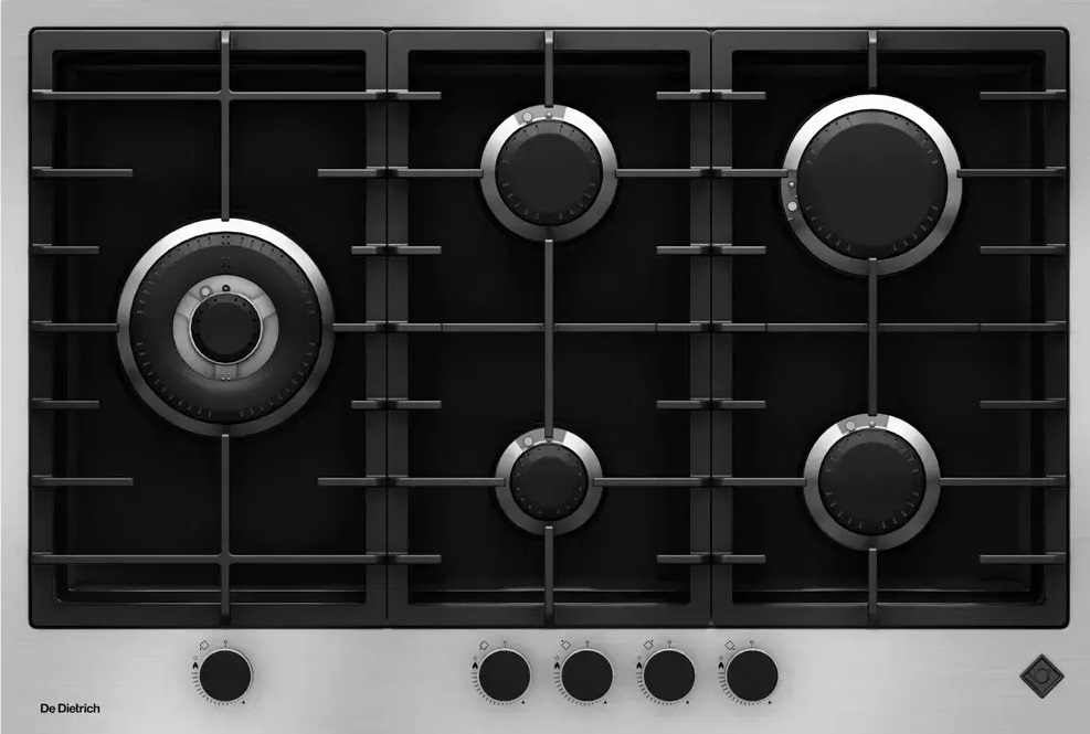 Газовые 5-ти конфорочные варочные панели De Dietrich  Газовые 5-ти конфорочные варочные панели De Dietrich