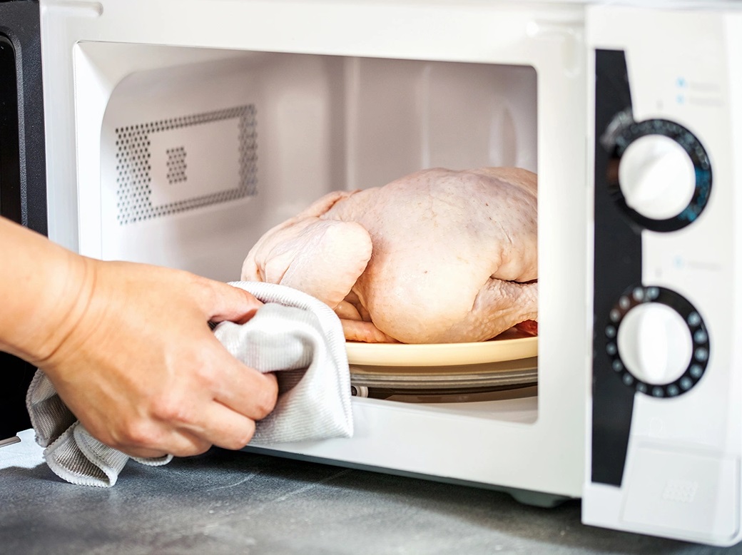Как разморозить мясо в микроволновке Bosch 