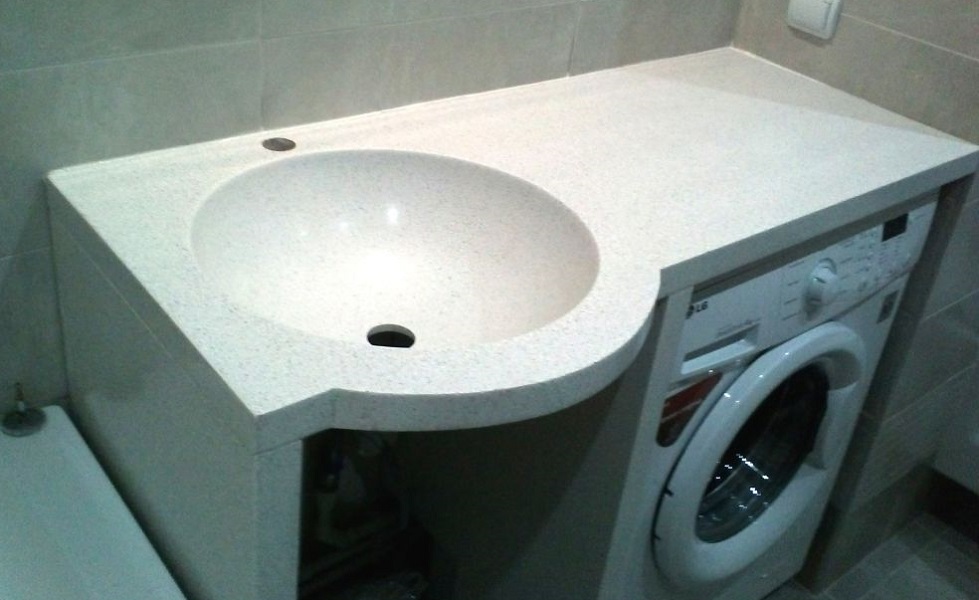 Встраиваемая стиральная машина в ванной  Встраиваемая стиральная машина в ванной