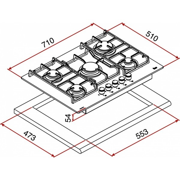 Размеры высоты газовых плит