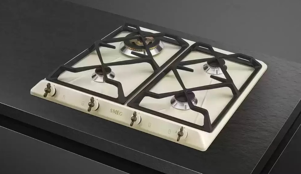 Белые варочные панели Smeg  Белые варочные панели Smeg