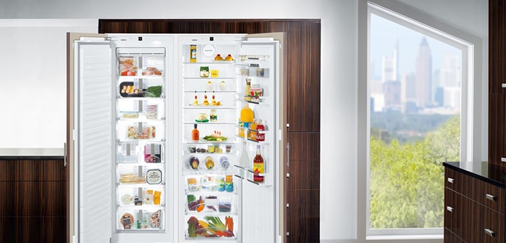 Встроенные холодильники Side-by-Side