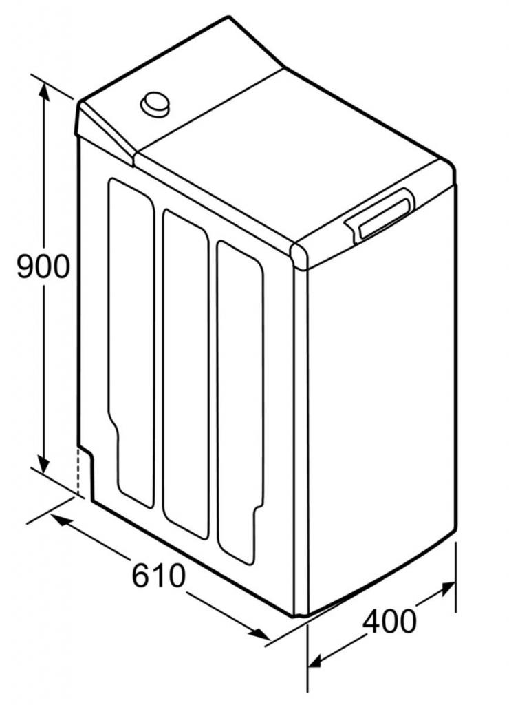 Размеры стиральная машина с вертикальной загрузкой
