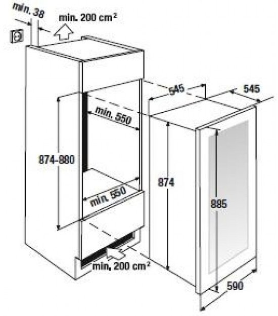 Встраиваемый холодильник для охлаждения вина Kuppersbusch FWK 2800.0 S8 (фото 4) Встраиваемый холодильник для охлаждения вина Kuppersbusch FWK 2800.0 S8 (preview 4)