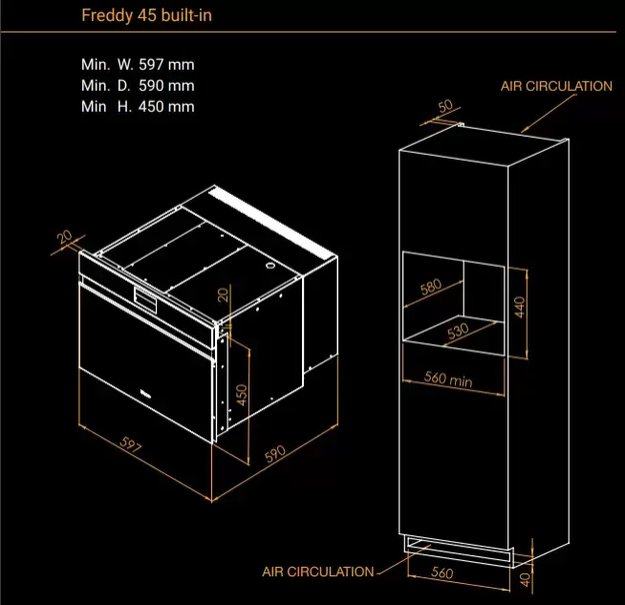 Встраиваемый шкаф шоковой заморозки Irinox Freddy 45 HF452350003 (текстурированная латунь/черный) (фото 13) Встраиваемый шкаф шоковой заморозки Irinox Freddy 45 HF452350003 (текстурированная латунь/черный) (preview 13)