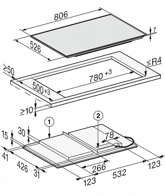 Индукционная варочная панель Miele KM 7677 FR с витрины, новая (без коробки) (фото 3) Индукционная варочная панель Miele KM 7677 FR с витрины, новая (без коробки) (preview 3)