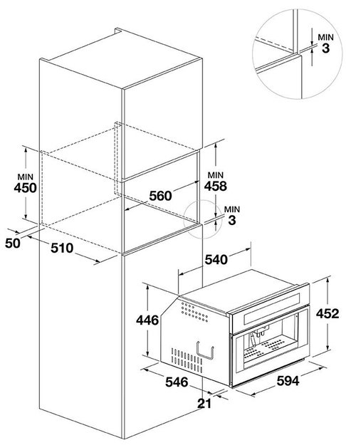 Встраиваемая кофемашина Fulgor Milano FCM 4500 TF BK (фото 6) Встраиваемая кофемашина Fulgor Milano FCM 4500 TF BK (preview 6)