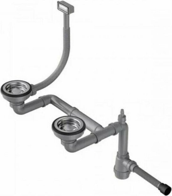 Арматура для полуторачашевых моек с круглым переливом Omoikiri WK-1.5-R-IN (preview 1)