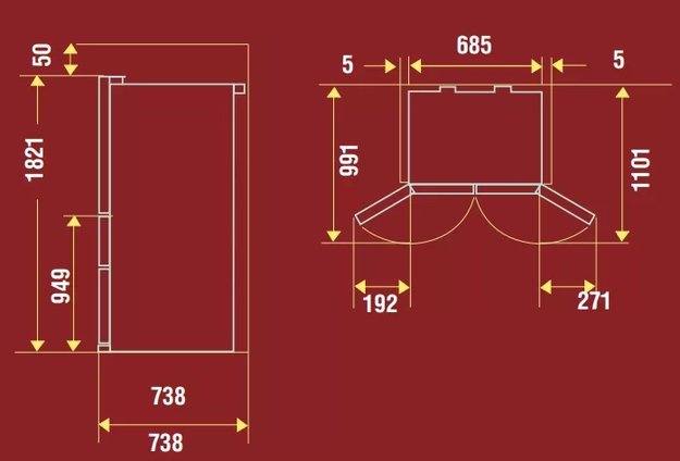 Холодильник Mitsubishi Electric MR-WXR627Z-W-R (preview 3)