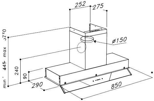 Встраиваемая вытяжка Fulgor Milano FBGHD 850 TC X (фото 9) Встраиваемая вытяжка Fulgor Milano FBGHD 850 TC X (preview 9)