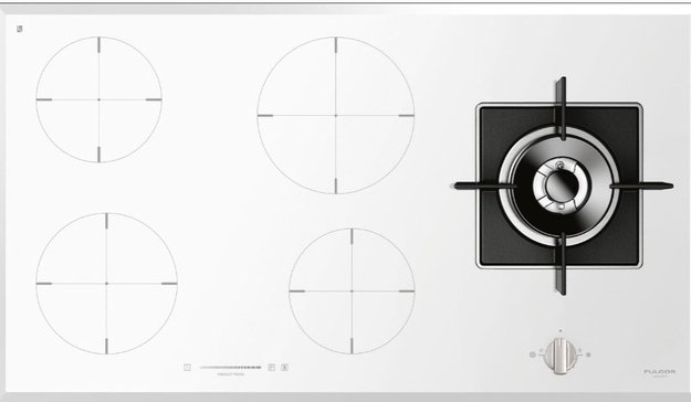 Газо-электрическая панель Fulgor Milano CH 905 ID TS G DWK WH (фото 1) Газо-электрическая панель Fulgor Milano CH 905 ID TS G DWK WH (preview 1)