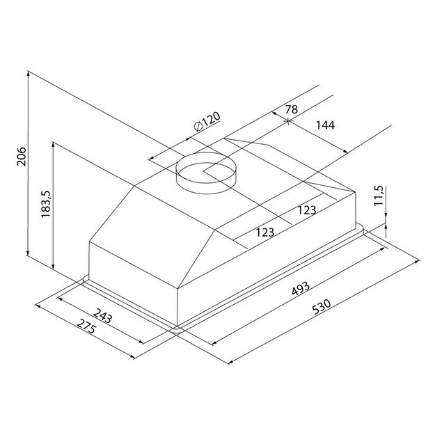 Встраиваемая вытяжка Krona LUISA 600 GLASS BLACK PB (фото 10) Встраиваемая вытяжка Krona LUISA 600 GLASS BLACK PB (preview 10)