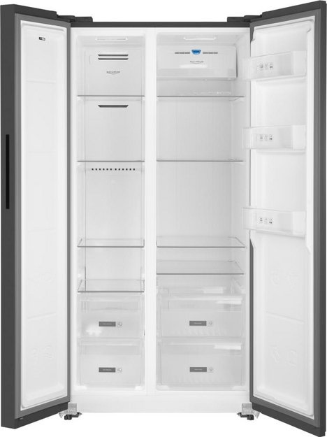 Отдельностоящий холодильник с инвертором Weissgauff WSBS 600 NoFrost Inverter Dark Grey (preview 2)