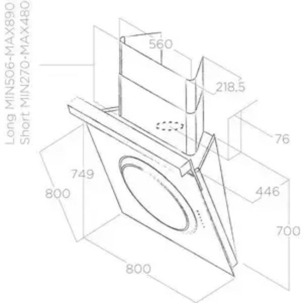 Вытяжка Elica OM TOUCH SCREEN WH/F/80 (фото 5) Вытяжка Elica OM TOUCH SCREEN WH/F/80 (preview 5)