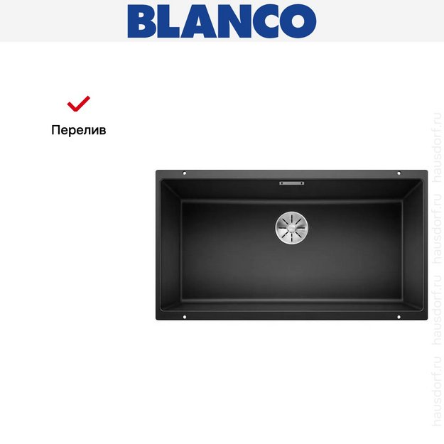 Мойка Blanco SUBLINE 800-U отводная арматура InFino® антрацит (фото 8) Мойка Blanco SUBLINE 800-U отводная арматура InFino® антрацит (preview 8)