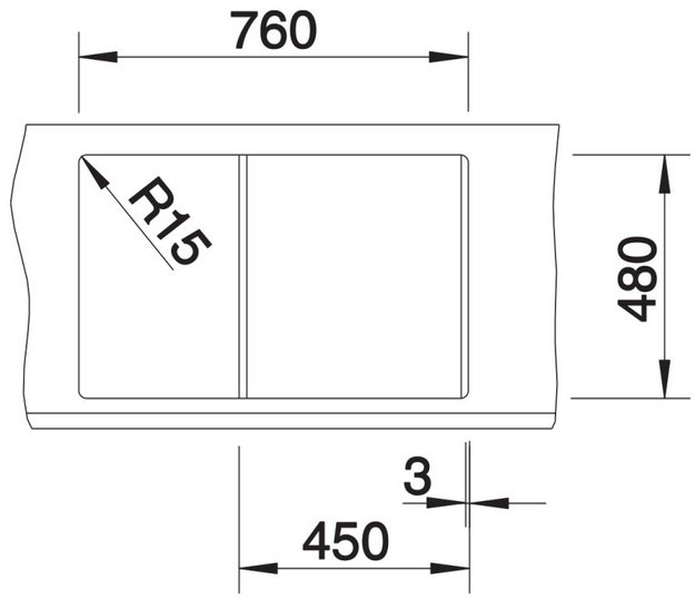 Мойка BLANCO METRA 45 S Silgranit антрацит (preview 4)