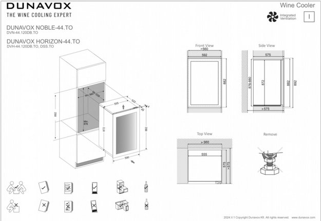 Встраиваемый винный шкаф Dunavox DVH-44.120DC.TO (preview 10)