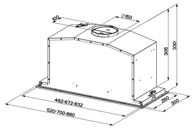 Встраиваемая вытяжка Faber INCA LUX EV8 X/WH A70 (фото 5) Встраиваемая вытяжка Faber INCA LUX EV8 X/WH A70 (preview 5)