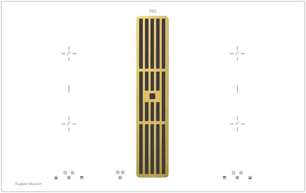 Варочная панель с вытяжкой Kuppersbusch KMI 8500.0 WR Gold (фото 1) Варочная панель с вытяжкой Kuppersbusch KMI 8500.0 WR Gold (preview 1)