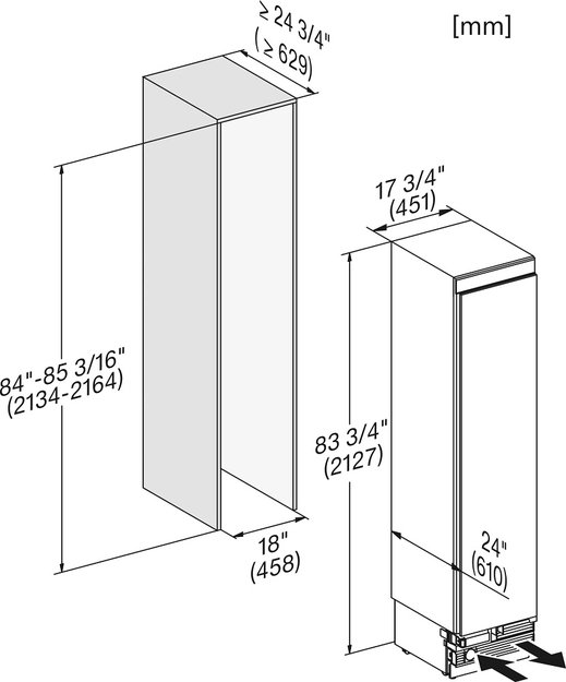 Встраиваемый морозильник Miele F 2413 Vi MasterCool (фото 3) Встраиваемый морозильник Miele F 2413 Vi MasterCool (preview 3)