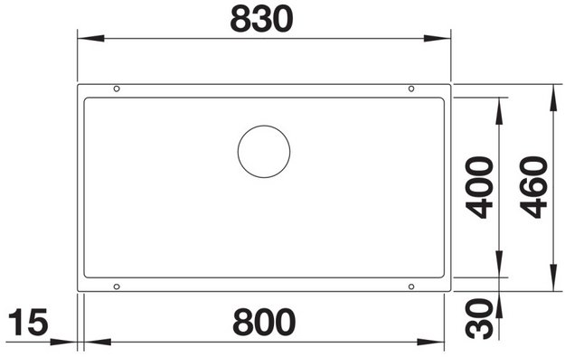 Мойка BLANCO SUBLINE 800-U Silgranit черный (preview 3)