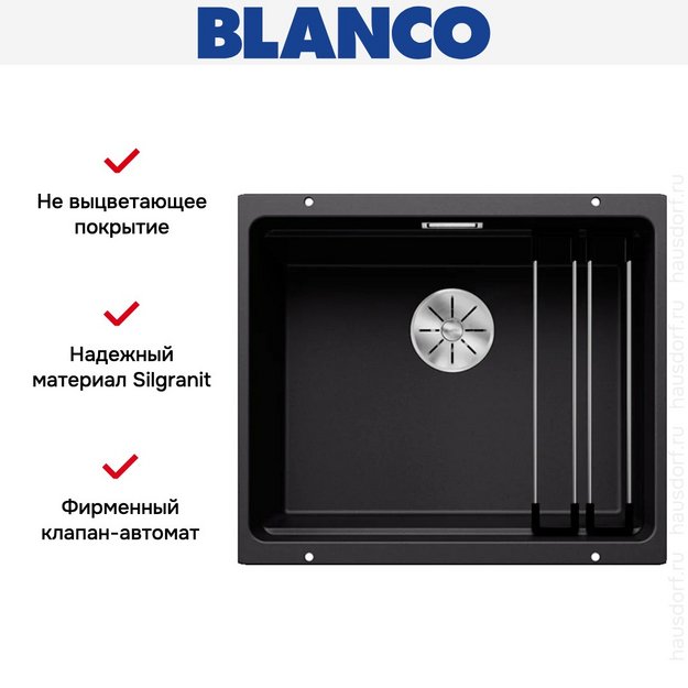 Мойка Blanco ETAGON 500-U SILGRANIT PuraDur 525887 черный (preview 12)