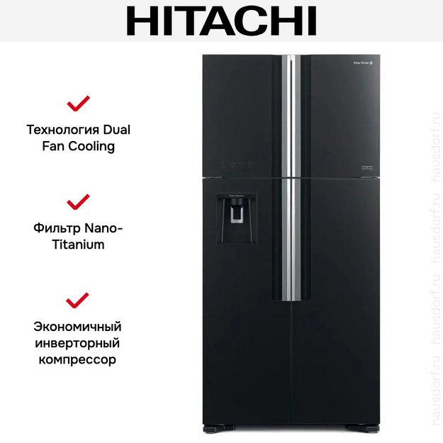 Холодильник Hitachi R-W 660 PUC7 GGR (preview 3)